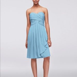 Ice blue bridesmaids dress